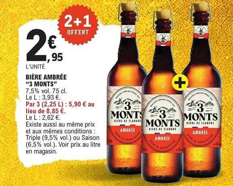 Bière Ambrée “3 Monts”