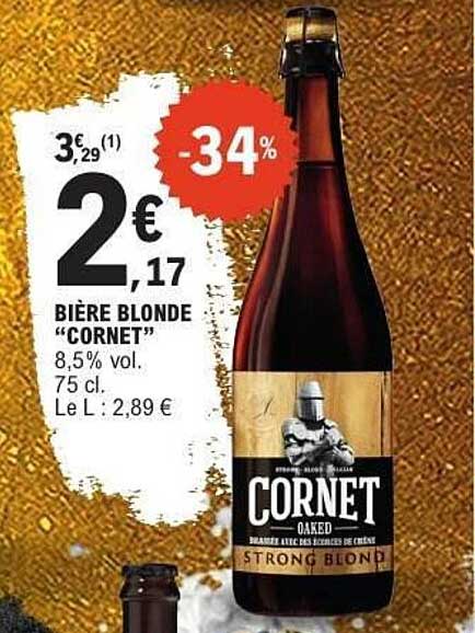BIÈRE BLONDE “CORNET”