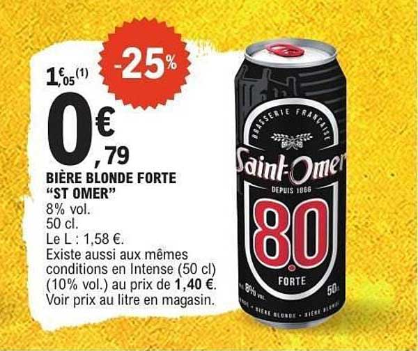 BIÈRE BLONDE FORTE "ST OMER"
