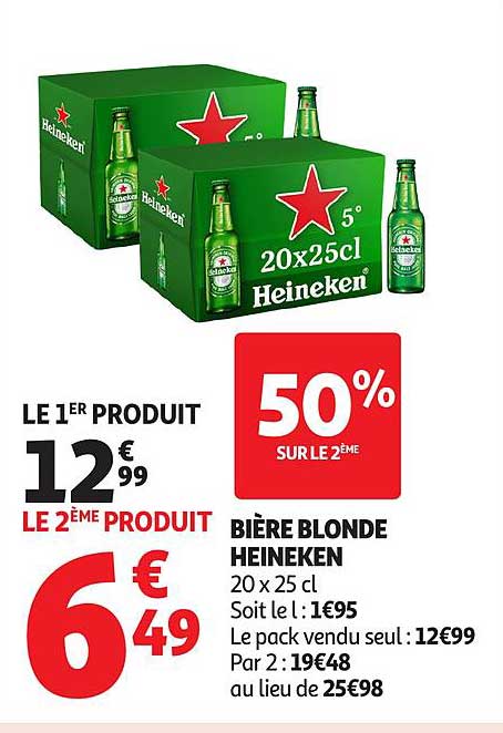 BIÈRE BLONDE HEINEKEN