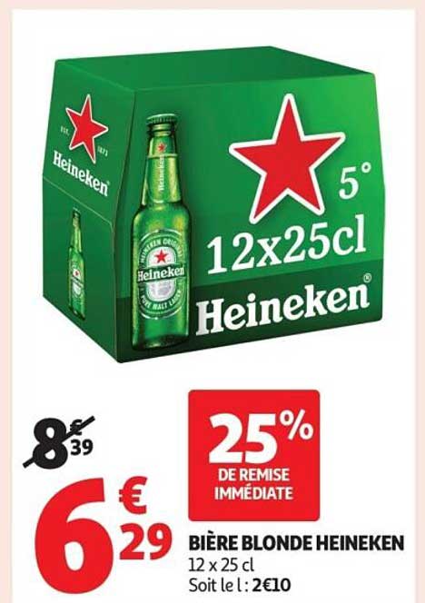BIÈRE BLONDE HEINEKEN