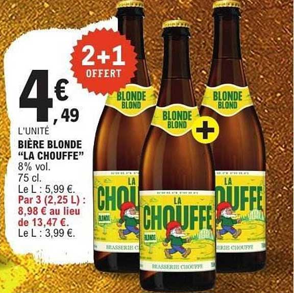Bière blonde "La Chouffe" 8% vol. 75 cl