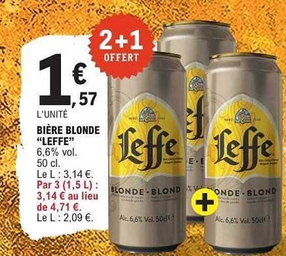 Bière Blonde “Leffe”