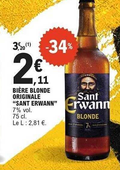 BIÈRE BLONDE ORIGINALE “SANT ERWANN”