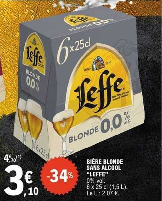 BIÈRE BLONDE SANS ALCOOL "LEFFE"