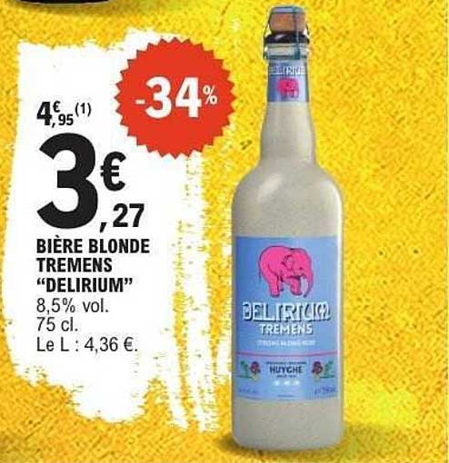 Bière Blonde Tremens "Delirium"