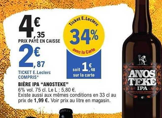 BIÈRE IPA "ANOSTEKE"