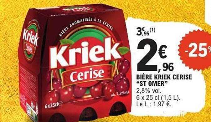 BIÈRE KRIEK CERISE "ST OMER"