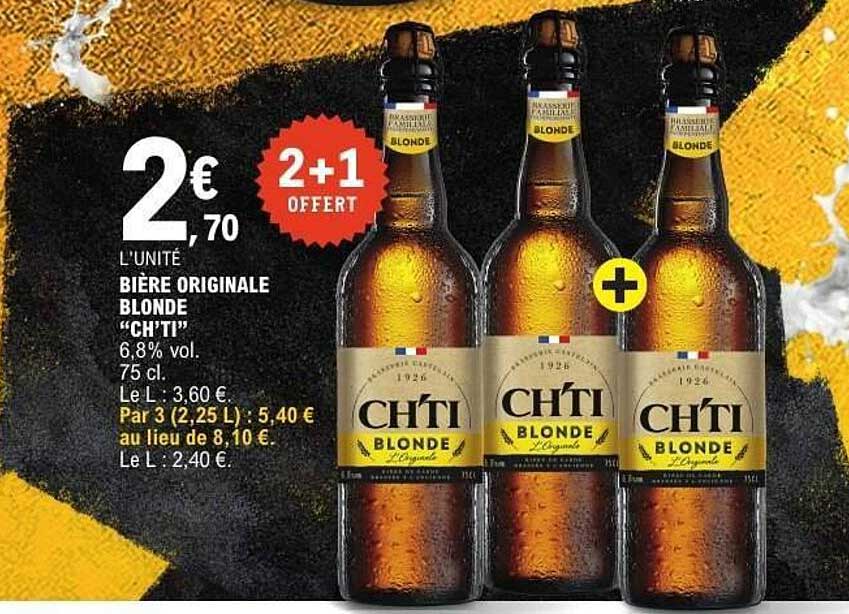 Bière Originale Blonde "CH'TI"