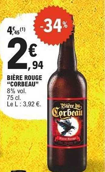 BIÈRE ROUGE "CORBEAU"
