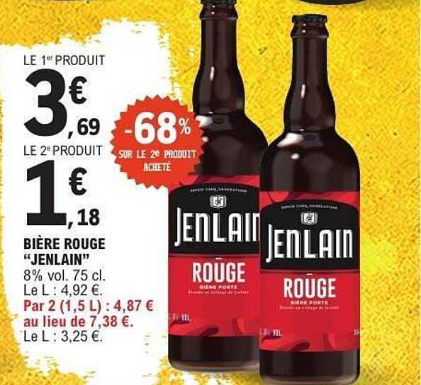 BIÈRE ROUGE "JENLAIN"