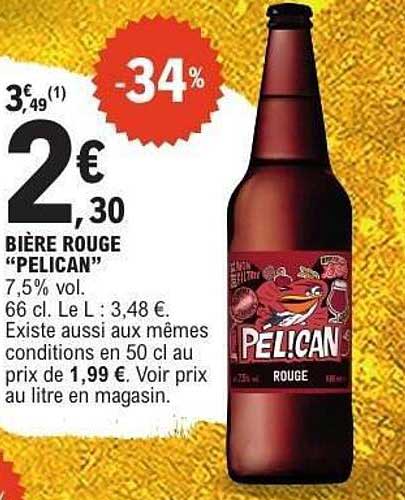 BIÈRE ROUGE "PELICAN"