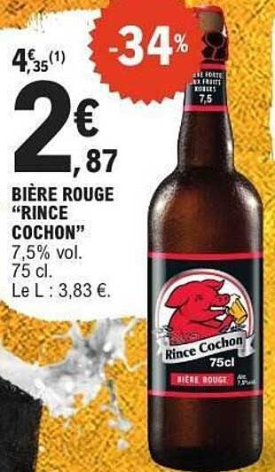 BIÈRE ROUGE "RINCE COCHON"