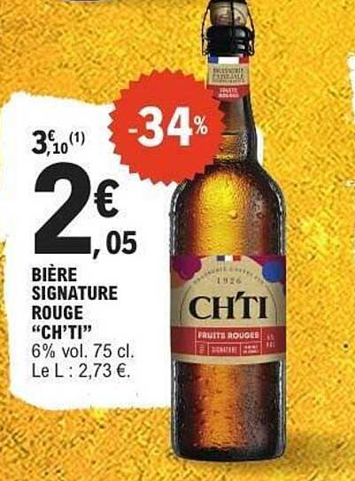 BIÈRE SIGNATURE ROUGE "CH'TI"