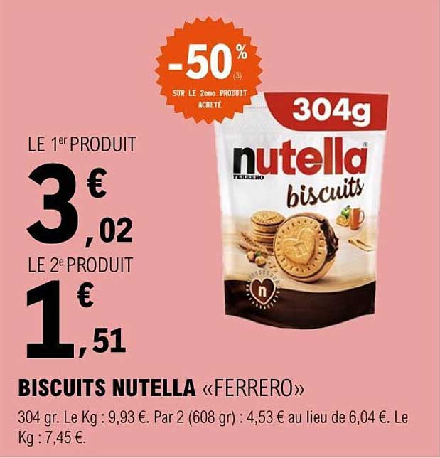 BISCUITS NUTELLA «FERRERO»