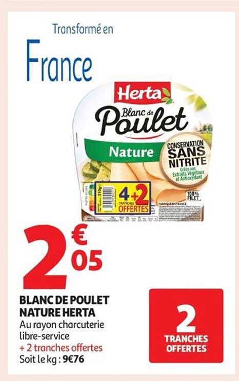 BLANC DE POULET NATURE HERTA