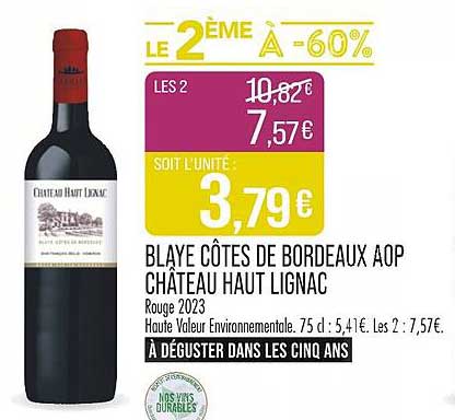 BLAYE CÔTES DE BORDEAUX AOP CHÂTEAU HAUT LIGNAC