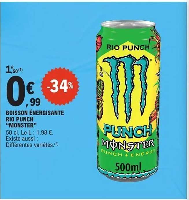 BOISSON ÉNERGISANTE RIO PUNCH "MONSTER"