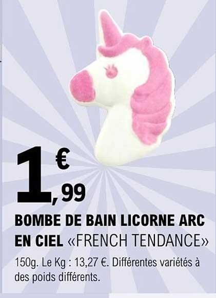 BOMBE DE BAIN LICORNE ARC EN CIEL «FRENCH TENDANCE»