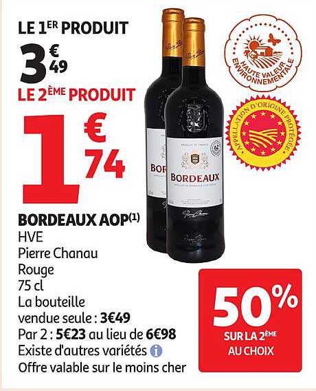 BORDEAUX AOP HVE Pierre Chanau Rouge 75 cl