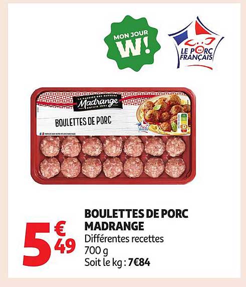 BOULETTES DE PORC MADRANGE