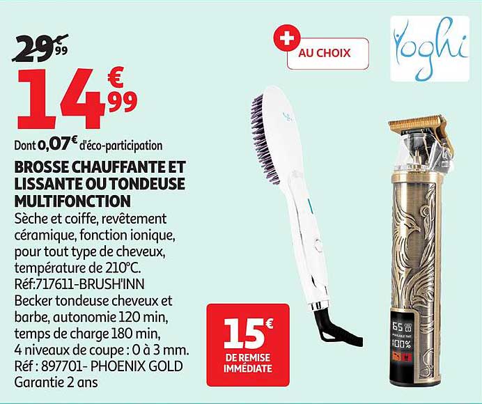 BROSSE CHAUFFANTE ET LISSANTE OU TONDEUSE MULTIFONCTION