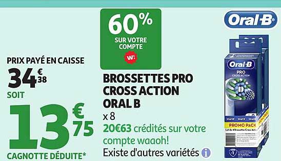 BROSSETTES PRO CROSS ACTION ORAL B