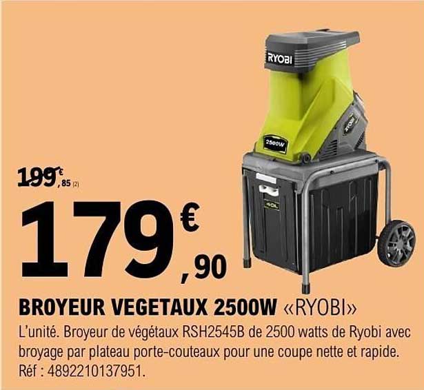 BROYEUR VEGETAUX 2500W «RYOBI»