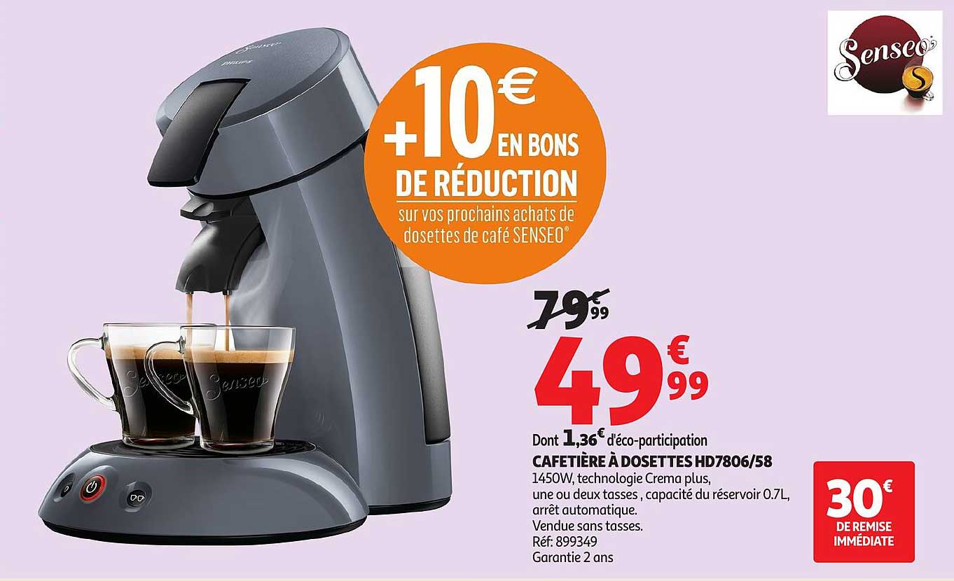 Cafetière à dosettes HD7806/58