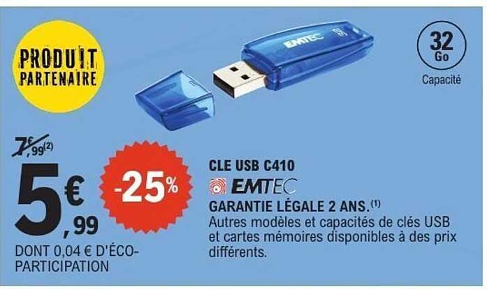 CLE USB C410 EMTEC - 25%
