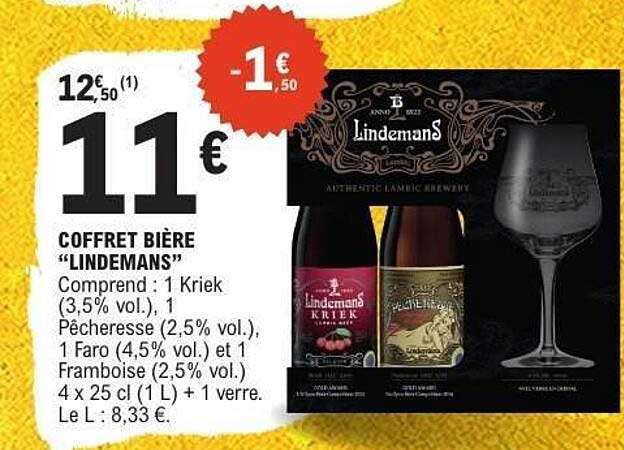COFFRET BIÈRE "LINDEMANS"