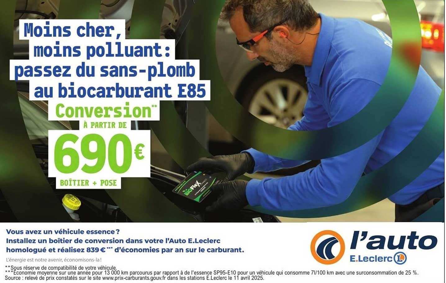 Conversion au biocarburant E85 à partir de 690€