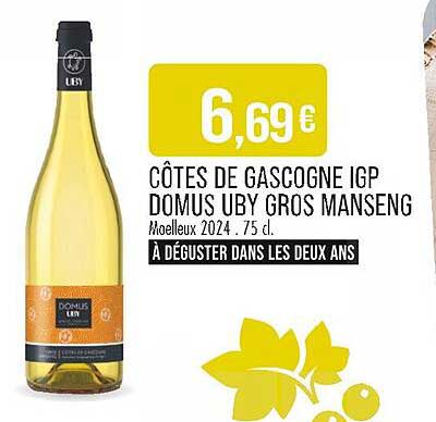CÔTES DE GASCOGNE IGP DOMUS UBY GROS MANSENG
