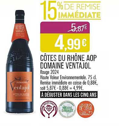 CÔTES DU RHÔNE AOP DOMAINE VENTAJOL