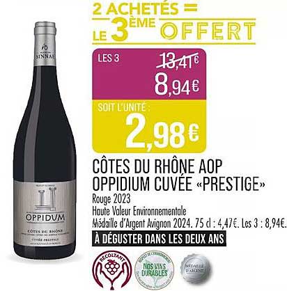 CÔTES DU RHÔNE AOP OPPIDIUM CUVÉE «PRESTIGE»