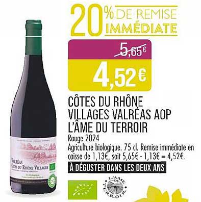 CÔTES DU RHÔNE VILLAGES VALRÉAS AOP L’ÂME DU TERROIR