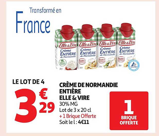 CRÈME DE NORMANDIE ENTIÈRE ELLE & VIRE