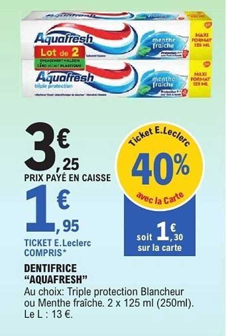 DENTIFRICE "AQUAFRESH"
