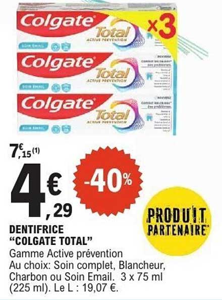 DENTIFRICE "COLGATE TOTAL"