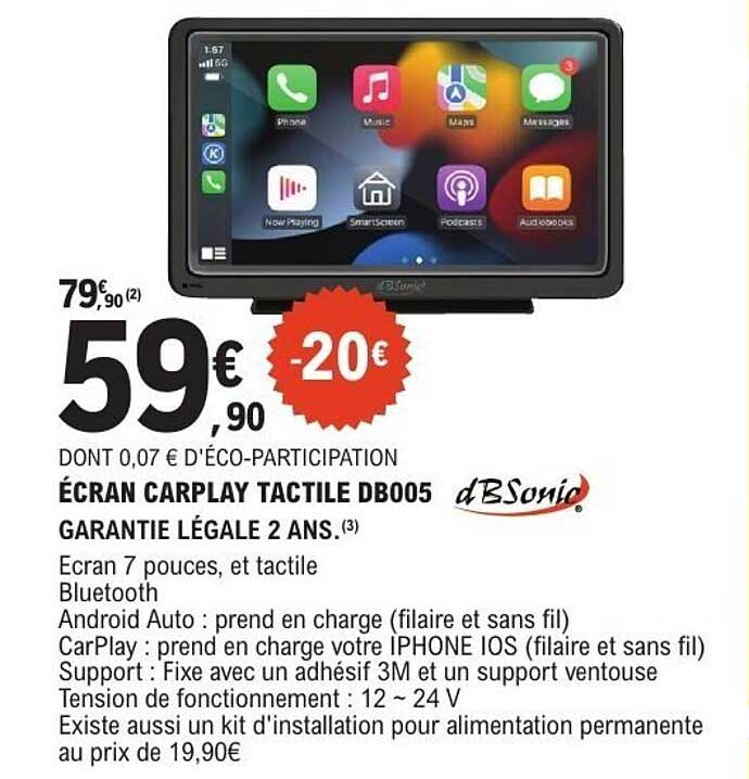 ÉCRAN CARPLAY TACTILE DB005