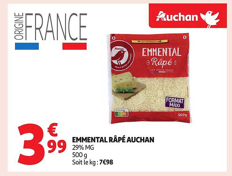 EMMENTAL RÂPÉ AUCHAN