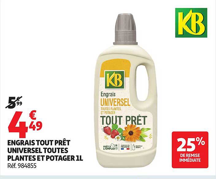 ENGRAIS TOUT PRÊT UNIVERSEL TOUTES PLANTES ET POTAGER 1L