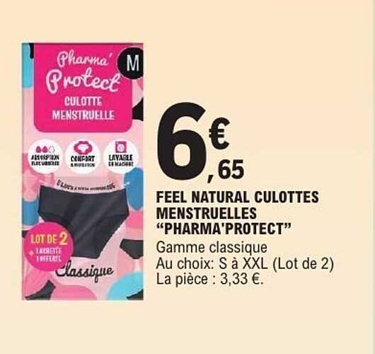 FEEL NATURAL CULOTTES MENSTRUELLES "PHARMA'PROTECT"