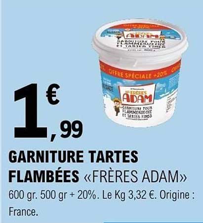 GARNITURE TARTES FLAMBÉES «FRÈRES ADAM»