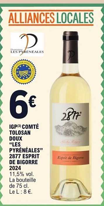 IGP(3) COMTÉ TOLOSAN DOUX "LES PYRÉNALE" 2877 ESPRIT DE BIGORRE 2024