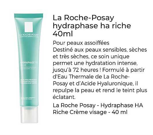 La Roche-Posay hydraphase ha riche 40ml