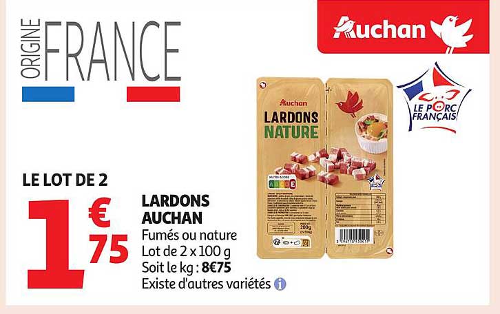 LARDONS AUCHAN