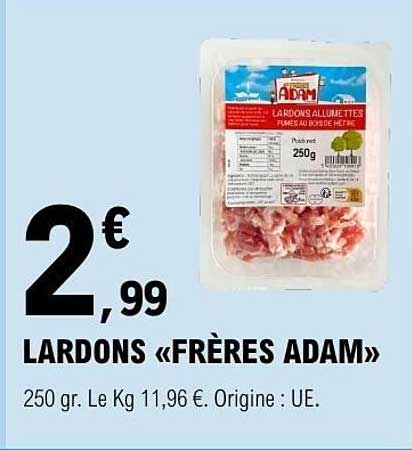 LARDONS «FRÈRES ADAM»