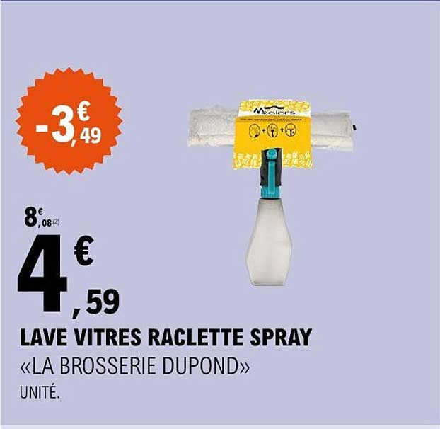 LAVE VITRES RACLETTE SPRAY "LA BROSSERIE DUPOND"