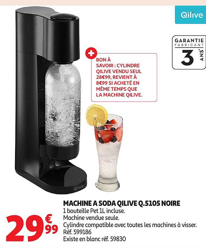 MACHINE A SODA QILIVE Q.5105 NOIRE